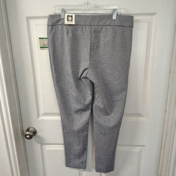 SLIM ANKLE GREY AND BLACK DRESS PANTS LARGE BRAND NEW ANNE KLEIN - Picture 1 of 3